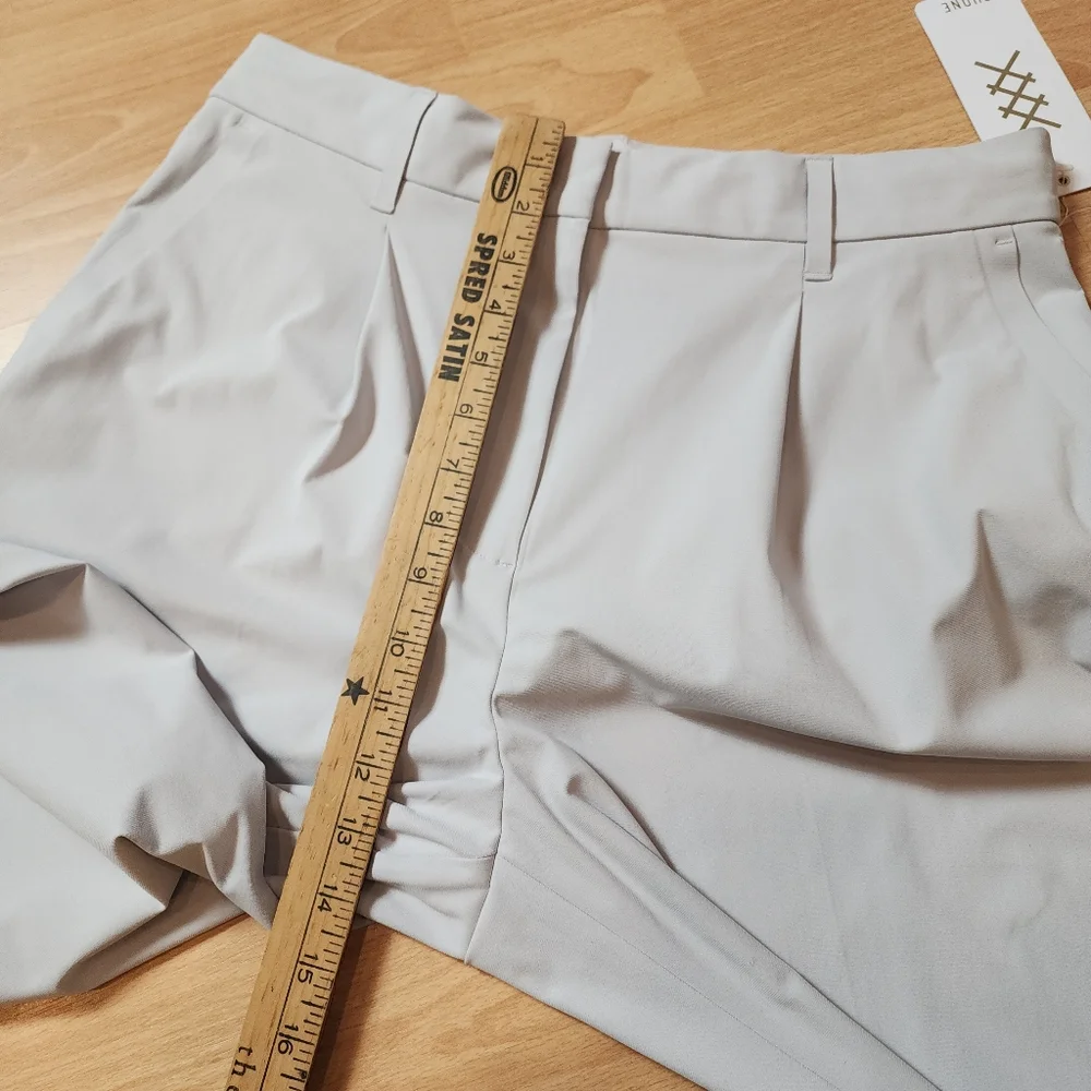 NWT Rhone Commuter Pleated Grey Trouser Pants Flex Knit Women's‎ Size 12